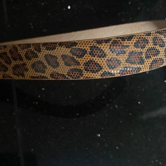 NWOT AIMEE LYNN coated leather leopard belt - Picture 3 of 9